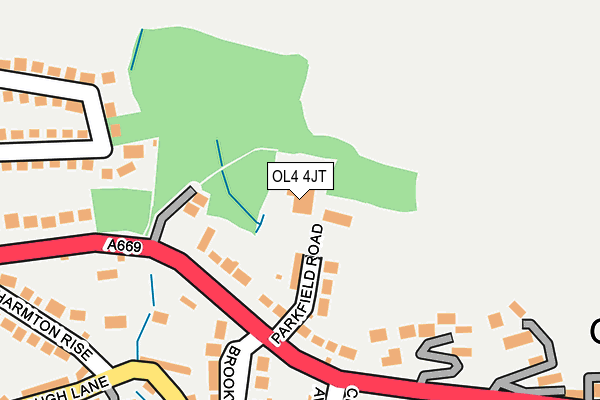 OL4 4JT map - OS OpenMap – Local (Ordnance Survey)