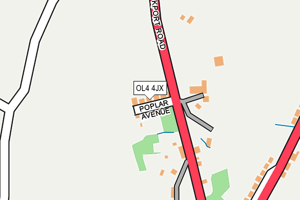 OL4 4JX map - OS OpenMap – Local (Ordnance Survey)