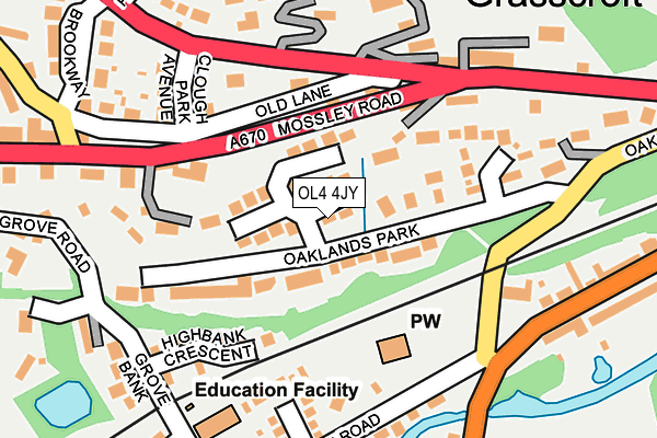 OL4 4JY map - OS OpenMap – Local (Ordnance Survey)