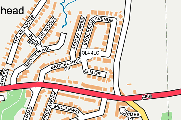 OL4 4LG map - OS OpenMap – Local (Ordnance Survey)