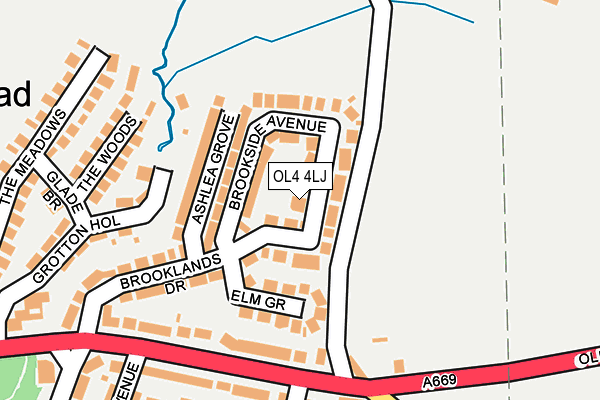 OL4 4LJ map - OS OpenMap – Local (Ordnance Survey)