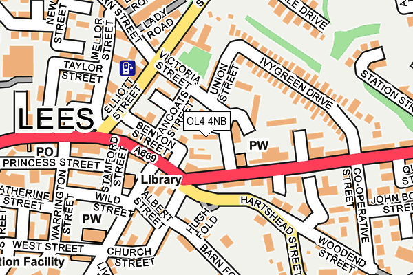 OL4 4NB map - OS OpenMap – Local (Ordnance Survey)