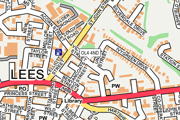 OL4 4ND map - OS OpenMap – Local (Ordnance Survey)
