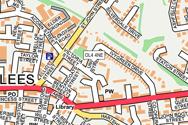 OL4 4NE map - OS OpenMap – Local (Ordnance Survey)