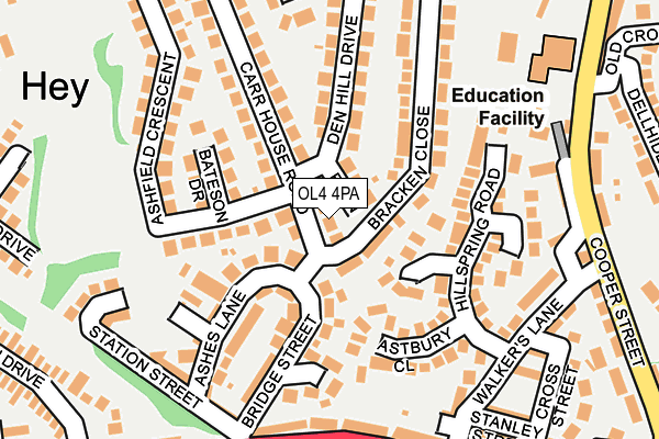 OL4 4PA map - OS OpenMap – Local (Ordnance Survey)