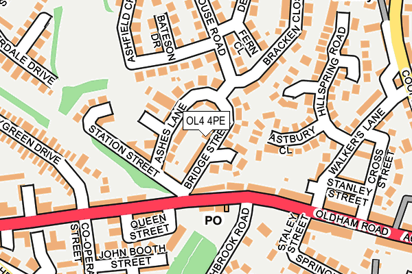 OL4 4PE map - OS OpenMap – Local (Ordnance Survey)