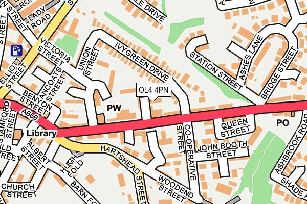 OL4 4PN map - OS OpenMap – Local (Ordnance Survey)