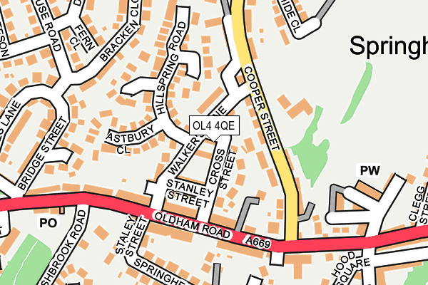 OL4 4QE map - OS OpenMap – Local (Ordnance Survey)