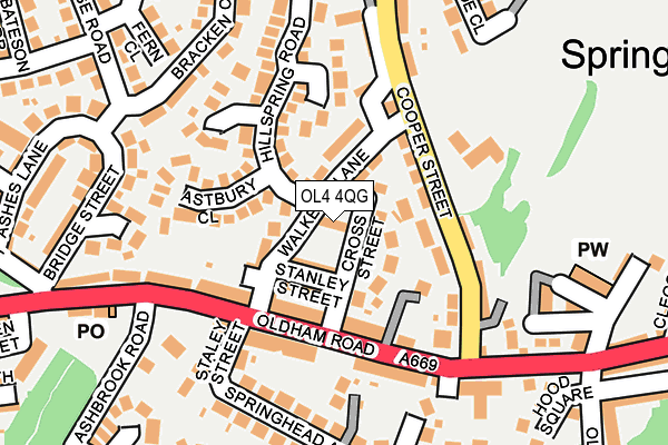 OL4 4QG map - OS OpenMap – Local (Ordnance Survey)