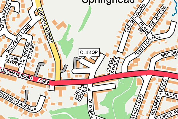 OL4 4QP map - OS OpenMap – Local (Ordnance Survey)