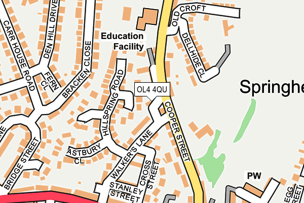 OL4 4QU map - OS OpenMap – Local (Ordnance Survey)