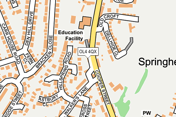 OL4 4QX map - OS OpenMap – Local (Ordnance Survey)