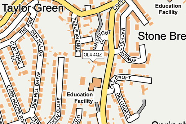 OL4 4QZ map - OS OpenMap – Local (Ordnance Survey)