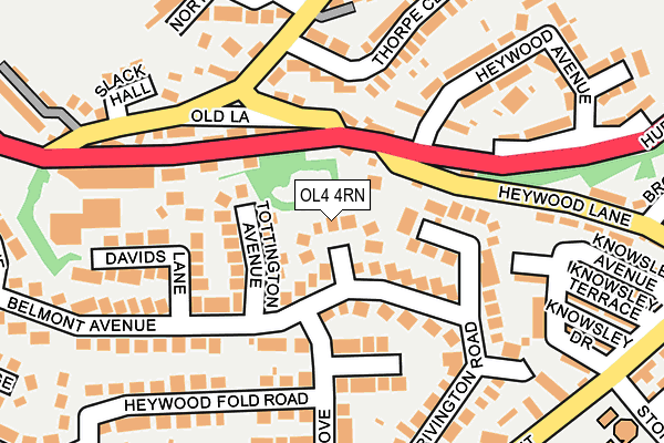 OL4 4RN map - OS OpenMap – Local (Ordnance Survey)