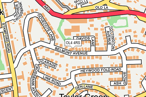 OL4 4RS map - OS OpenMap – Local (Ordnance Survey)