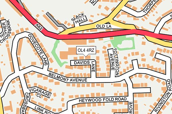 OL4 4RZ map - OS OpenMap – Local (Ordnance Survey)
