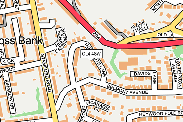 OL4 4SW map - OS OpenMap – Local (Ordnance Survey)