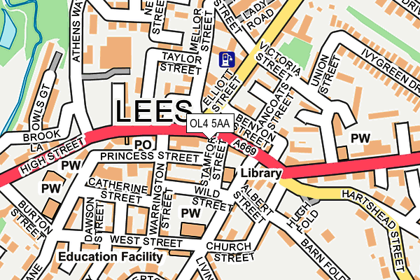 Map of LEES BARBERS LTD at local scale