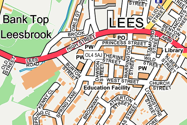 OL4 5AJ map - OS OpenMap – Local (Ordnance Survey)