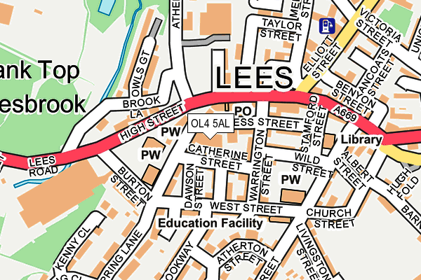 OL4 5AL map - OS OpenMap – Local (Ordnance Survey)