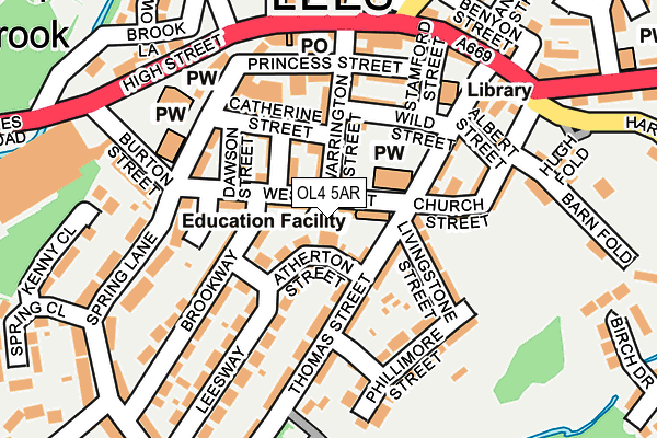 OL4 5AR map - OS OpenMap – Local (Ordnance Survey)