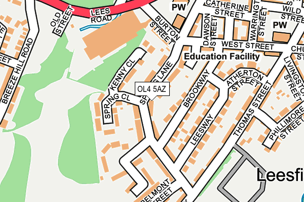 OL4 5AZ map - OS OpenMap – Local (Ordnance Survey)