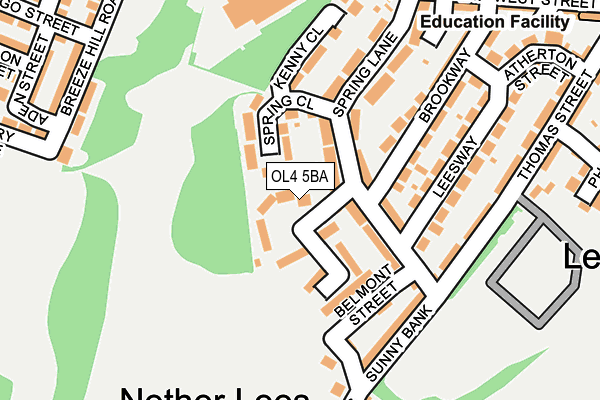 OL4 5BA map - OS OpenMap – Local (Ordnance Survey)