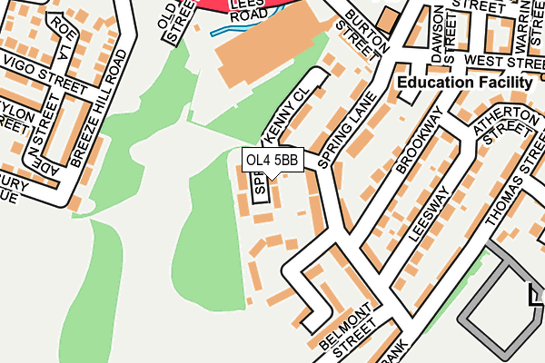 OL4 5BB map - OS OpenMap – Local (Ordnance Survey)