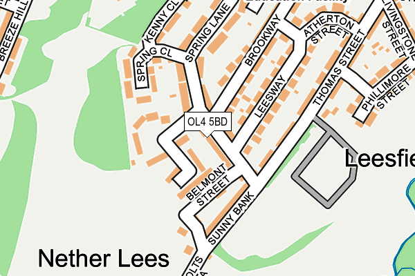 OL4 5BD map - OS OpenMap – Local (Ordnance Survey)