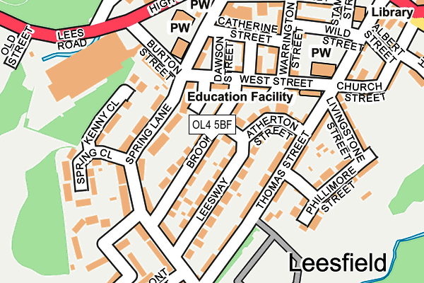 OL4 5BF map - OS OpenMap – Local (Ordnance Survey)