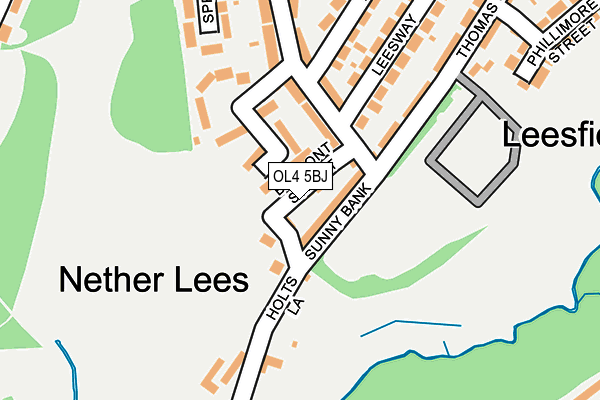 OL4 5BJ map - OS OpenMap – Local (Ordnance Survey)