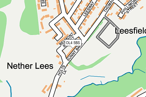 OL4 5BS map - OS OpenMap – Local (Ordnance Survey)