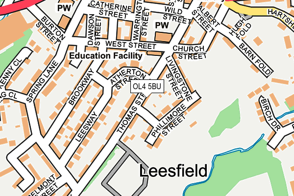 OL4 5BU map - OS OpenMap – Local (Ordnance Survey)