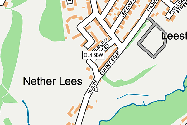 OL4 5BW map - OS OpenMap – Local (Ordnance Survey)