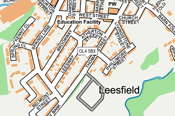 OL4 5BX map - OS OpenMap – Local (Ordnance Survey)