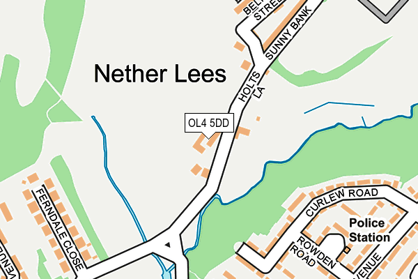 OL4 5DD map - OS OpenMap – Local (Ordnance Survey)