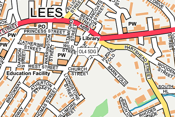 OL4 5DG map - OS OpenMap – Local (Ordnance Survey)