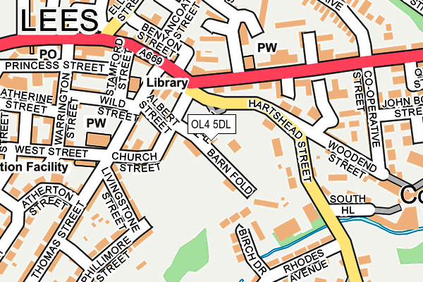 OL4 5DL map - OS OpenMap – Local (Ordnance Survey)