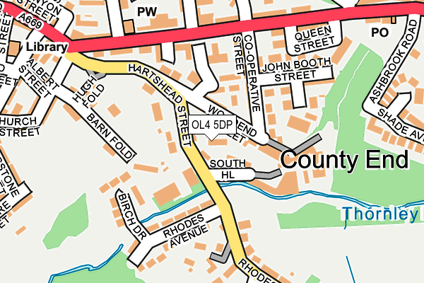 OL4 5DP map - OS OpenMap – Local (Ordnance Survey)