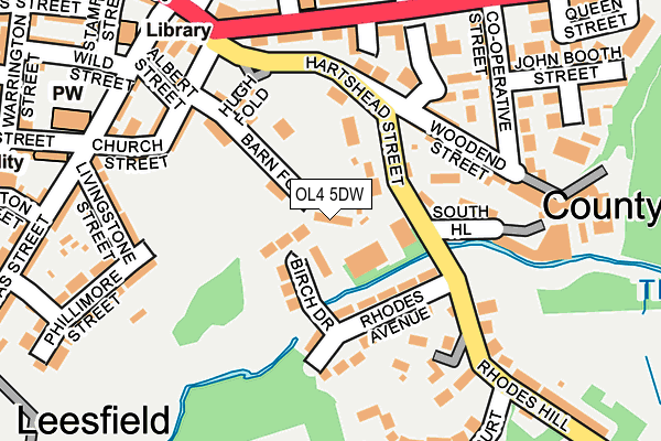 OL4 5DW map - OS OpenMap – Local (Ordnance Survey)