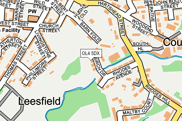 OL4 5DX map - OS OpenMap – Local (Ordnance Survey)