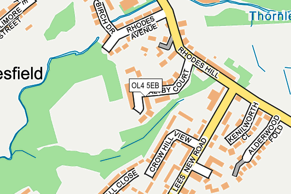 OL4 5EB map - OS OpenMap – Local (Ordnance Survey)