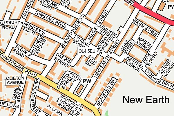 OL4 5EU map - OS OpenMap – Local (Ordnance Survey)