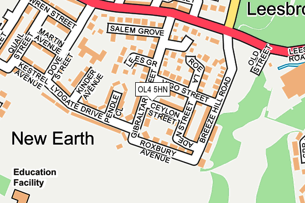 OL4 5HN map - OS OpenMap – Local (Ordnance Survey)