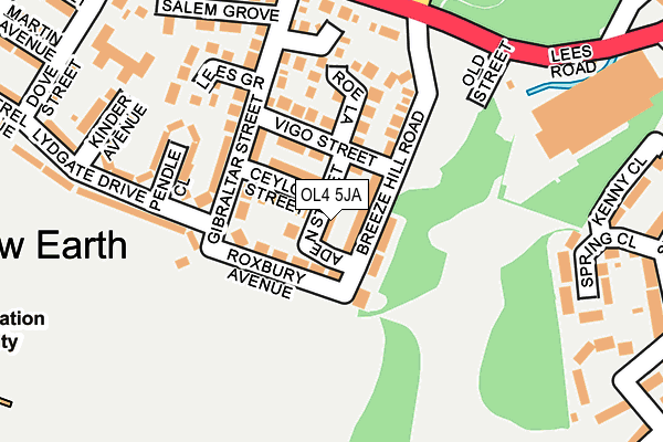 OL4 5JA map - OS OpenMap – Local (Ordnance Survey)