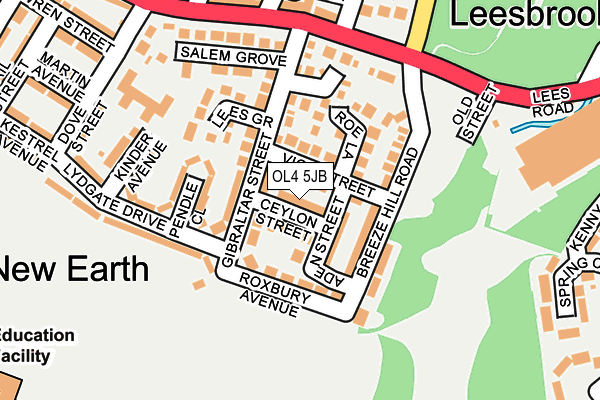 OL4 5JB map - OS OpenMap – Local (Ordnance Survey)