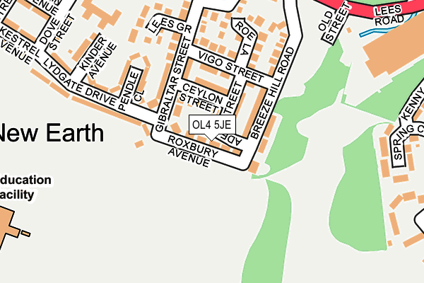 OL4 5JE map - OS OpenMap – Local (Ordnance Survey)
