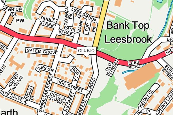 OL4 5JQ map - OS OpenMap – Local (Ordnance Survey)