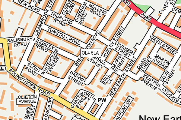 OL4 5LA map - OS OpenMap – Local (Ordnance Survey)