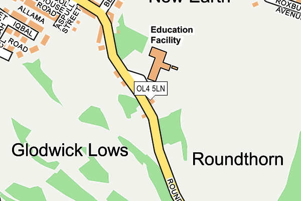 OL4 5LN map - OS OpenMap – Local (Ordnance Survey)